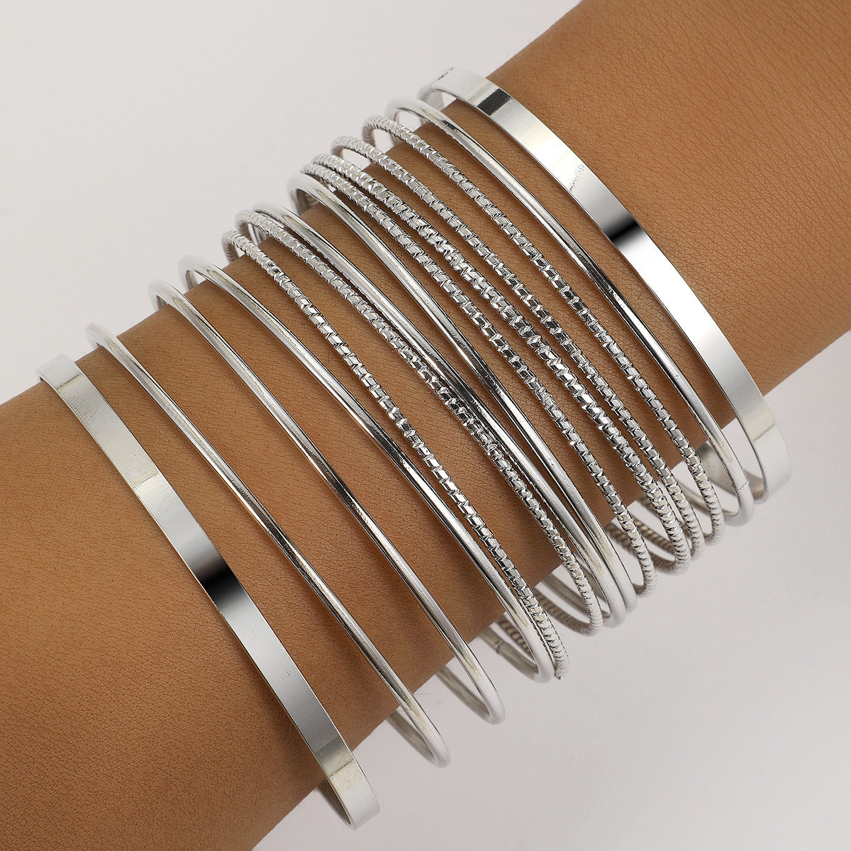 Wholesale Zinc Alloy Exaggerated Wide Face Bracelet Set